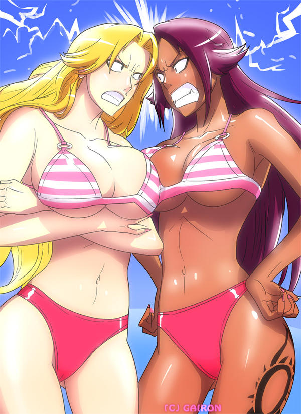 Rangiku and Yoruichi Catfight