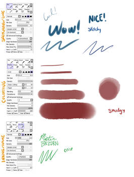 Paint tool Sai Settings