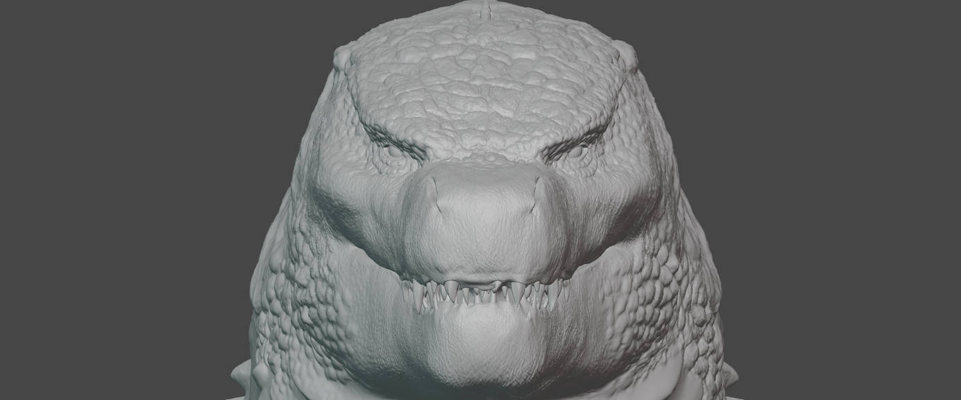 Godzilla 2021 head sculpt close up by MrMisterEdits on DeviantArt