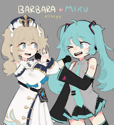 barbara and hatsune miku !!!