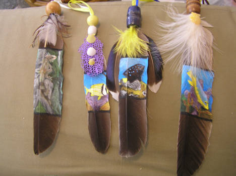 feather paintings