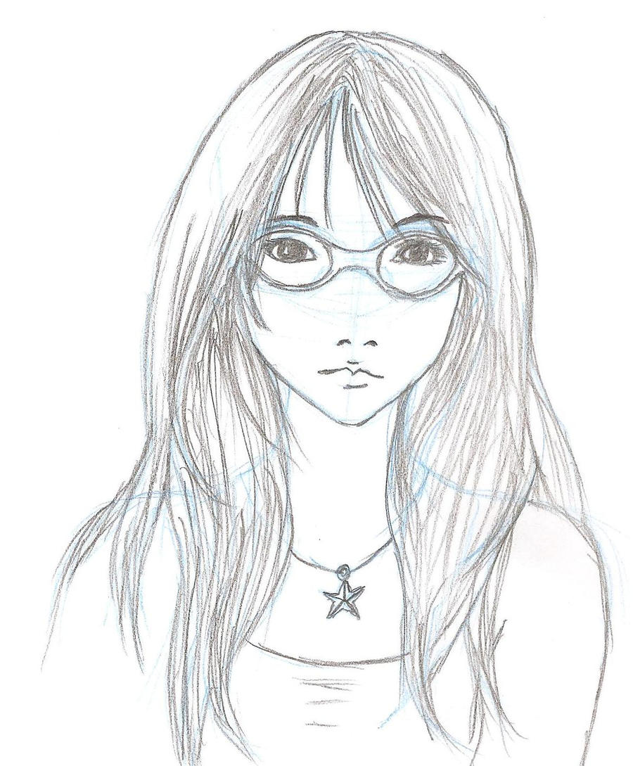 Boceto chica con lentes by akken on DeviantArt Boceto chica con lentes by akken on DeviantArt