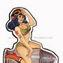 Girl on A Bullet pinup