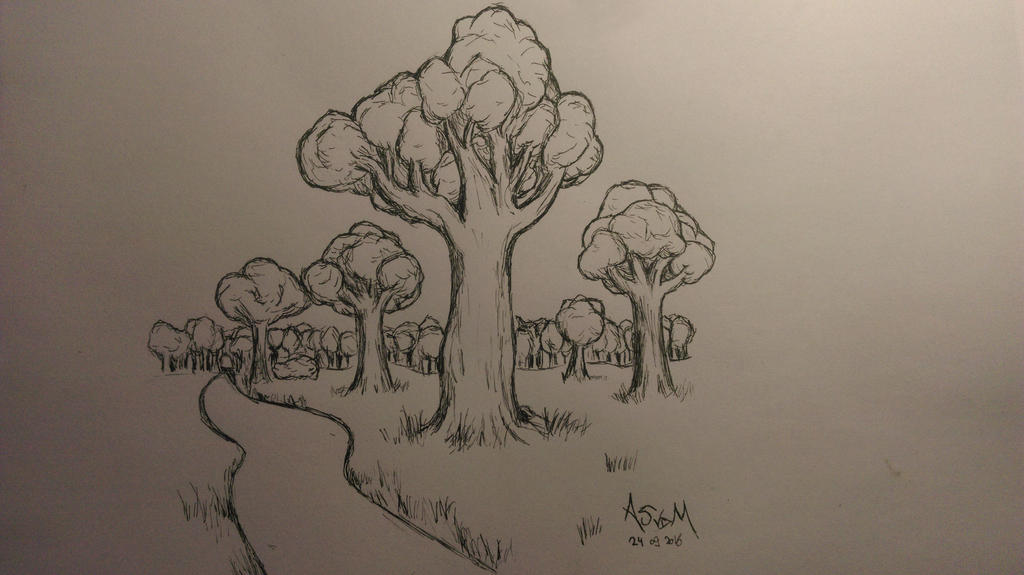 Tree inked by ASvdM2000 on DeviantArt