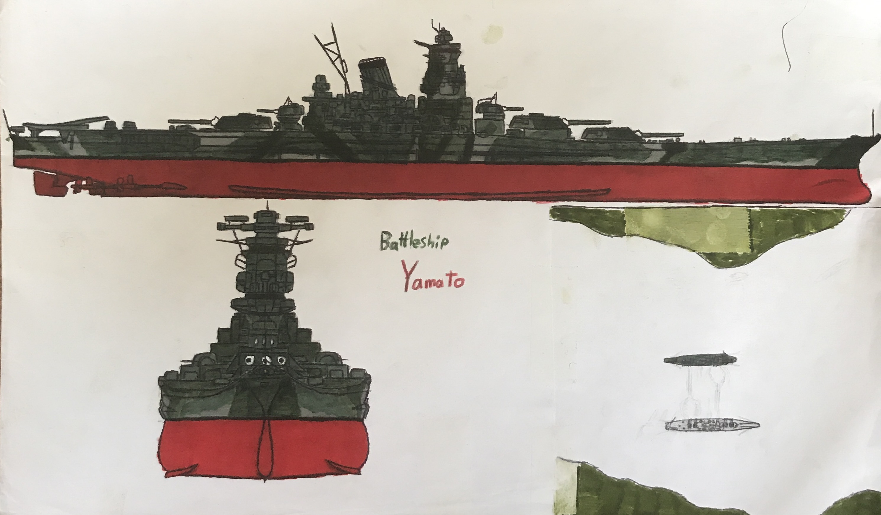 yamato, yamato, japan, and japanese empire (kantai collection and 2 more)  drawn by aleska27