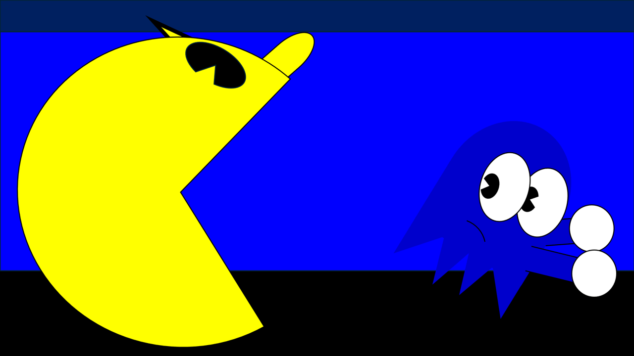 Pac-Man Chasing Animation by SS77Relaunched on DeviantArt