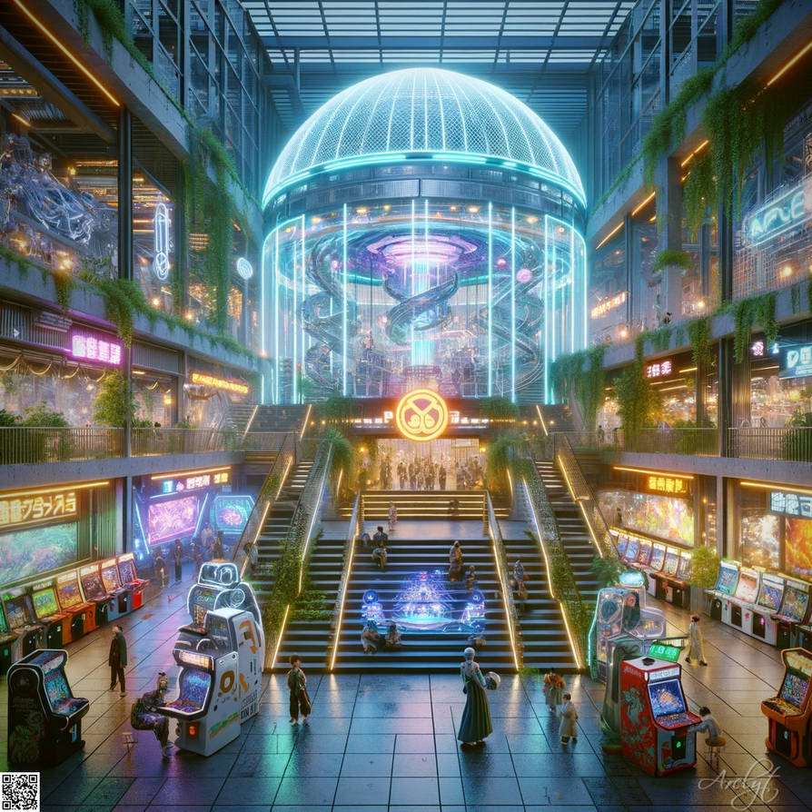 Future Arcade futuristic Japanese arcade by ARCLYT on DeviantArt