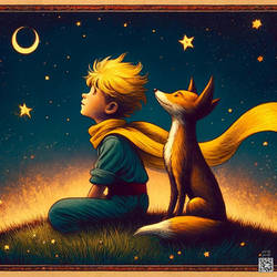 image of a touching scene from 'The Little Prince'