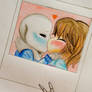 First kiss (Frisk x sans)