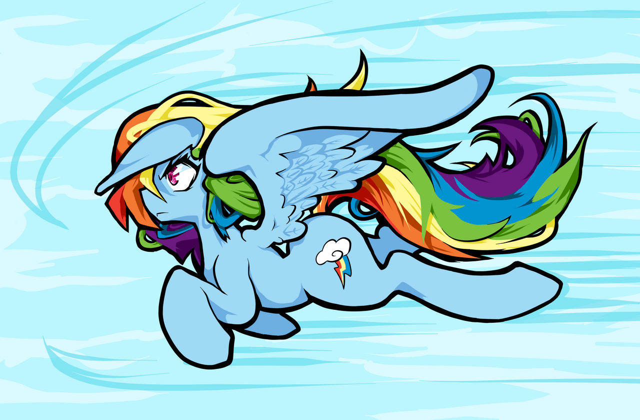 Rainbow Dash in Flight by kizupoko on DeviantArt