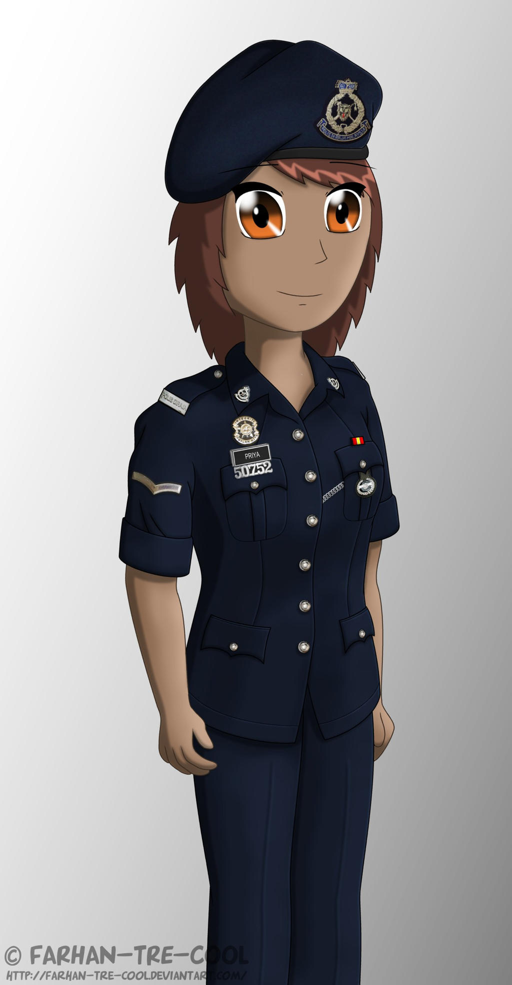 Girl In Royal Malaysia Police Pdrm Uniform By Farhan Tre Cool On Deviantart