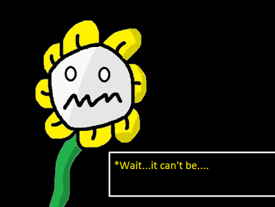 chara and flowey (undertale) drawn by vihua6