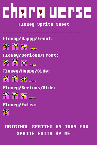 Undertale] Flowey Sprite sheet by Pongy25 on DeviantArt