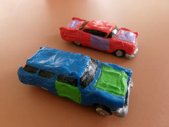 Sculpey clay derby cars