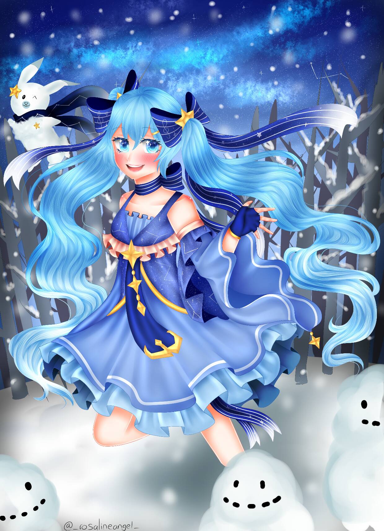Snow Miku 17 Fanart By Rosaline22 On Deviantart