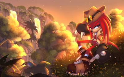 Treasure hunter Knuckles_sunset