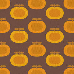 Retro Brown Pumpkin Print