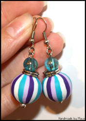 Purple -turquoise earrings