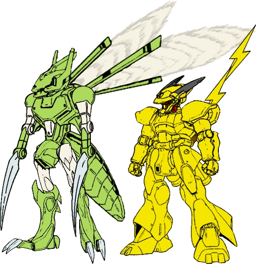 Mecha Pikachu and Mecha Scythe