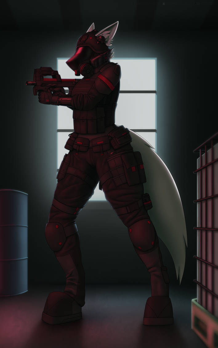 Protogen With Assault Rifle Tactical protogen soldier with P90 by BrazilianFlamingo on DeviantArt