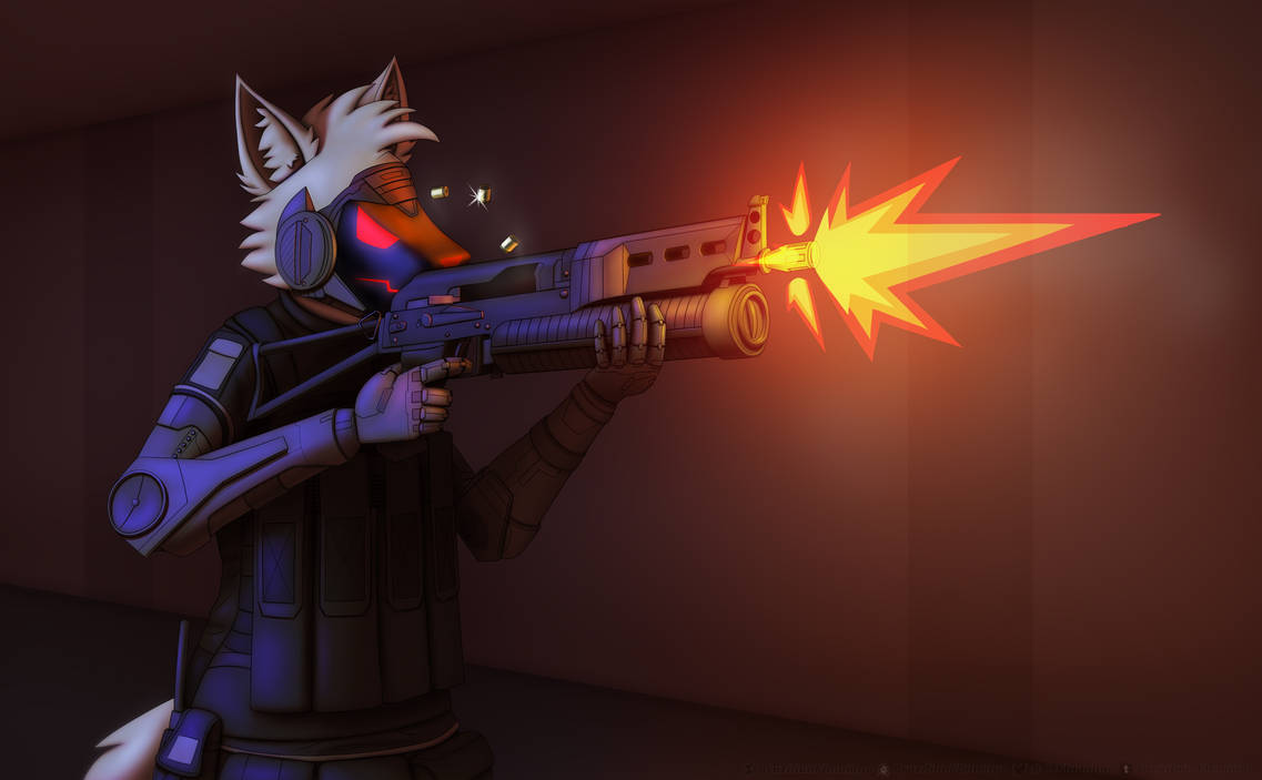 Protogen soldier with Pp-19 Bizon by BrazilianFlamingo on DeviantArt