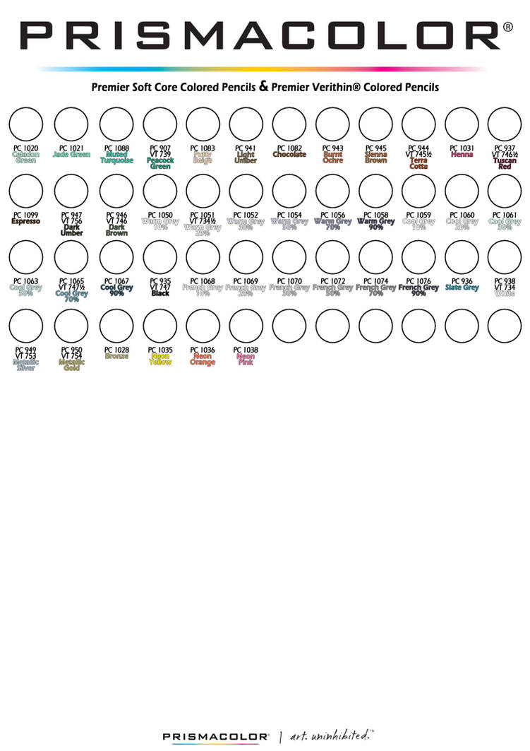 Image result for prismacolor 150 color chart | Color pencil art