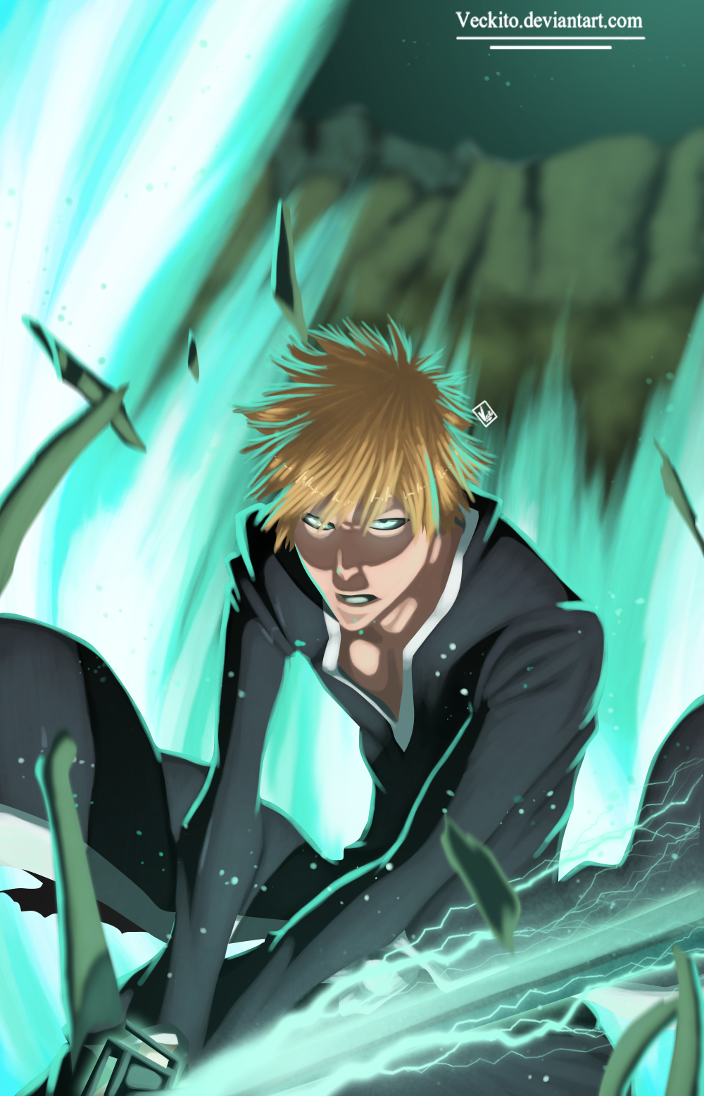 Kurosaki Ichigo - Digital Painting by Gray-Dous  Personajes de bleach,  Imagenes de bleach, Arte de anime