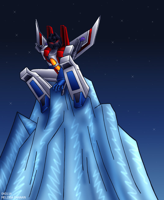 Starscream on an iceberg