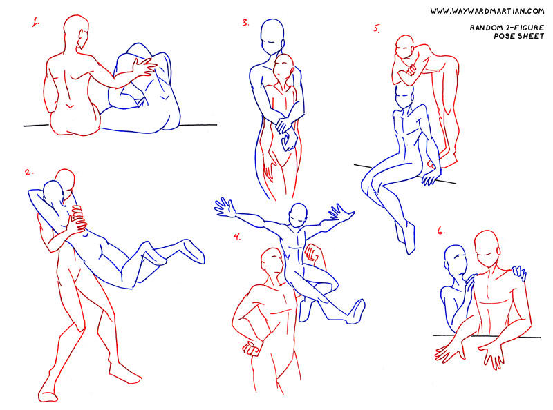 Random 2-Person Poses Sheet by WaywardInsecticon on DeviantArt