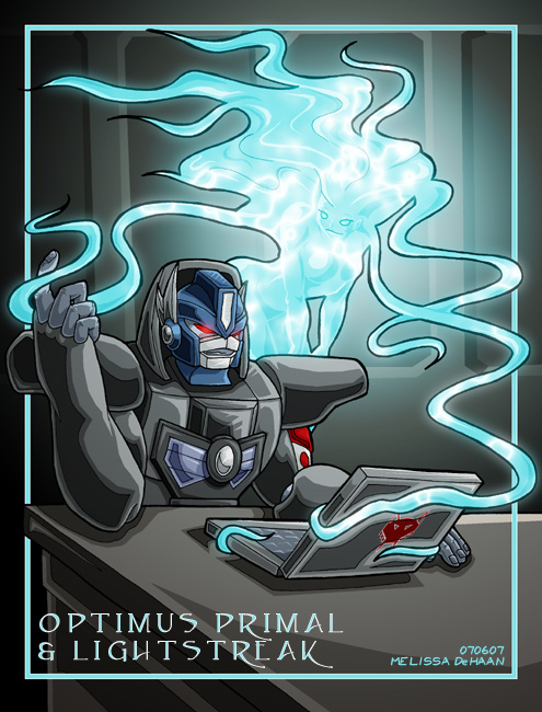 Optimus Primal and Lightstreak