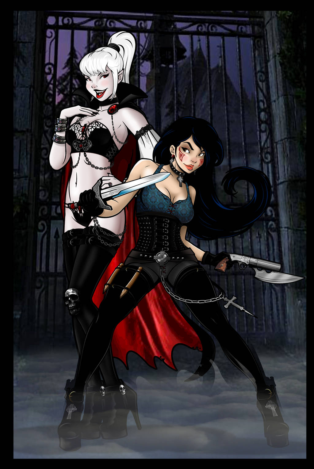 Svetlana Dracula and Naomi Hunter Halloween 2015 by LadyDreamMaker