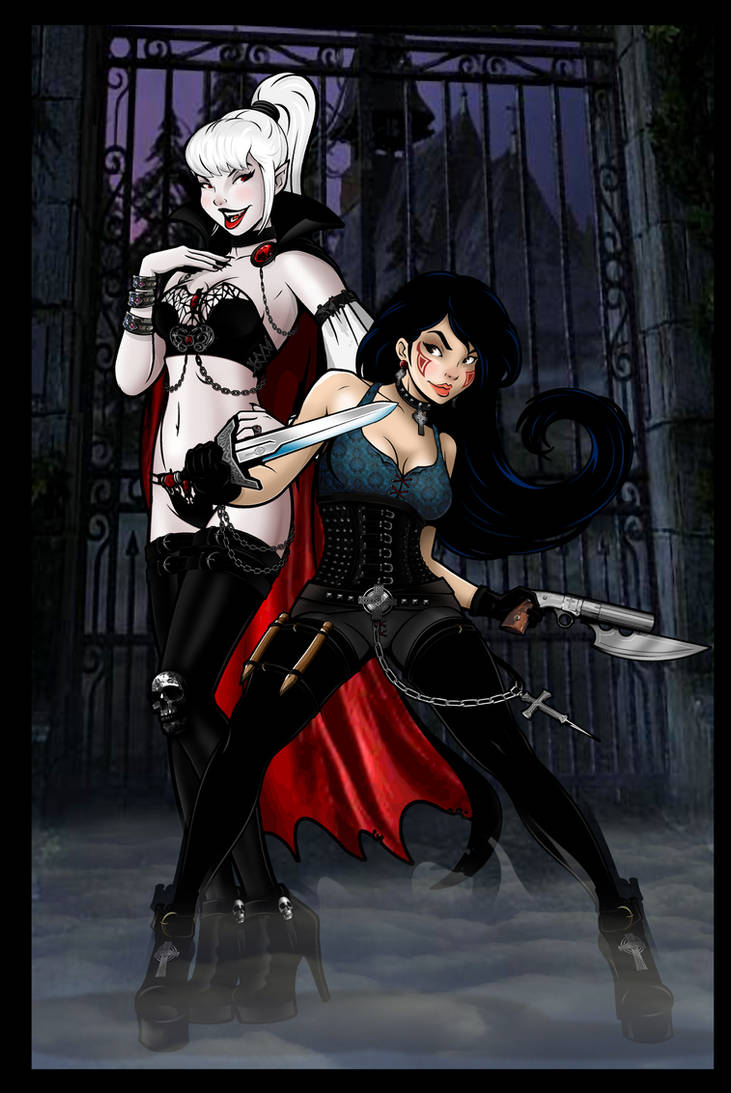 Svetlana Dracula and Naomi Hunter Halloween 2015 by LadyDreamMaker