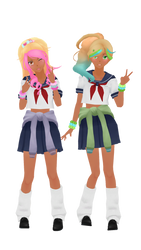 {MMD} Yandere Sim Bullies WIP