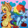 Apple jack and Rainbow dash