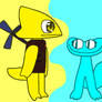 Yellow and Cyan - Rainbow Friends