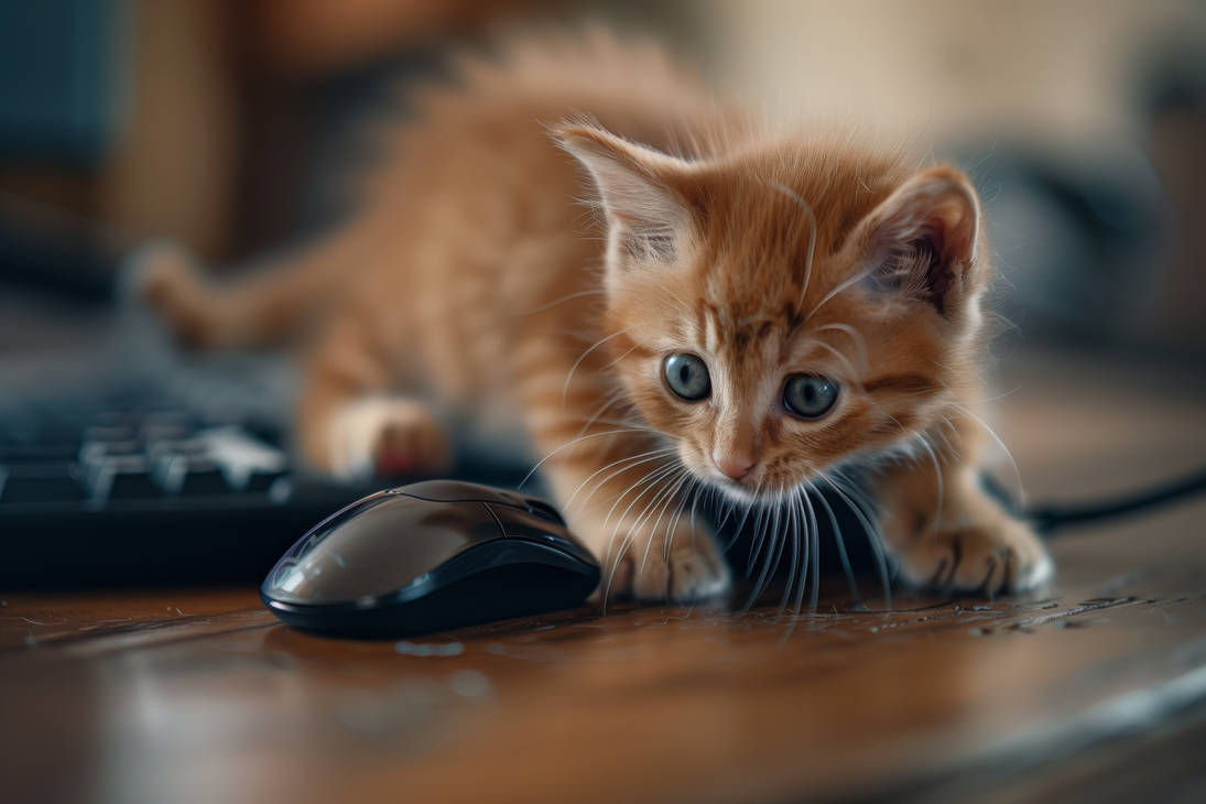 Animal Mouse Using Computer Kitten chases Computer Mouse by Bephep2010 on DeviantArt