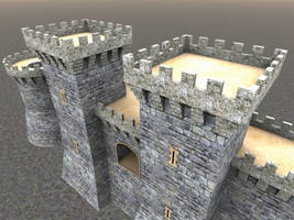 3dsmax low poly castle