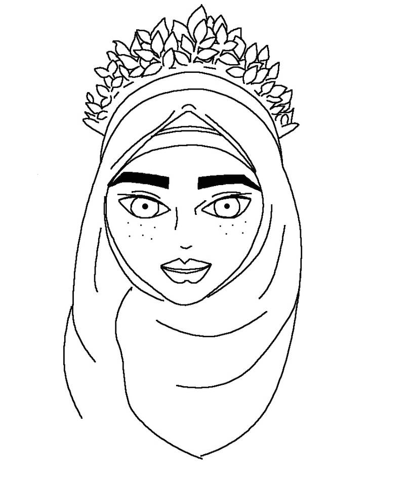 Islamic Princess- Colouring Page by islamicflower28 on DeviantArt