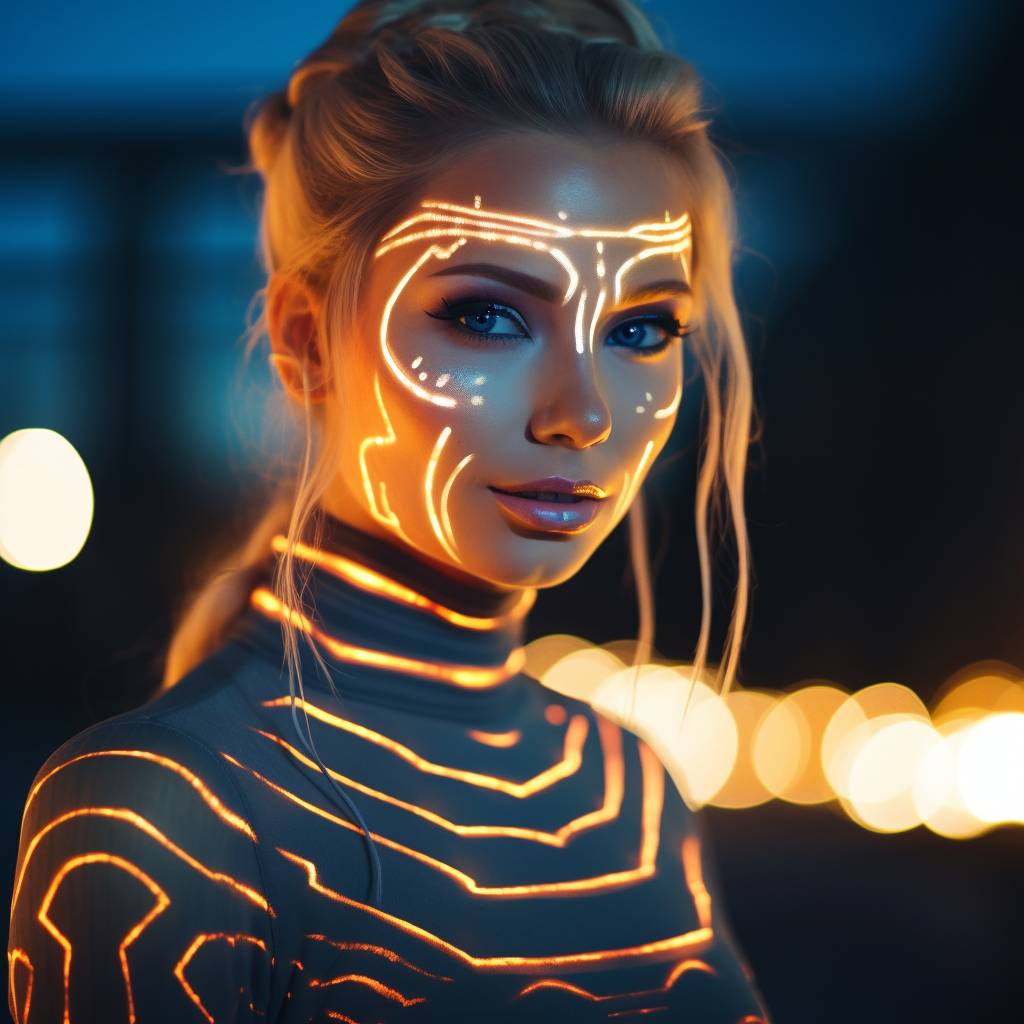 AI Glow in the Dark Makeup by Lucid-AI on DeviantArt