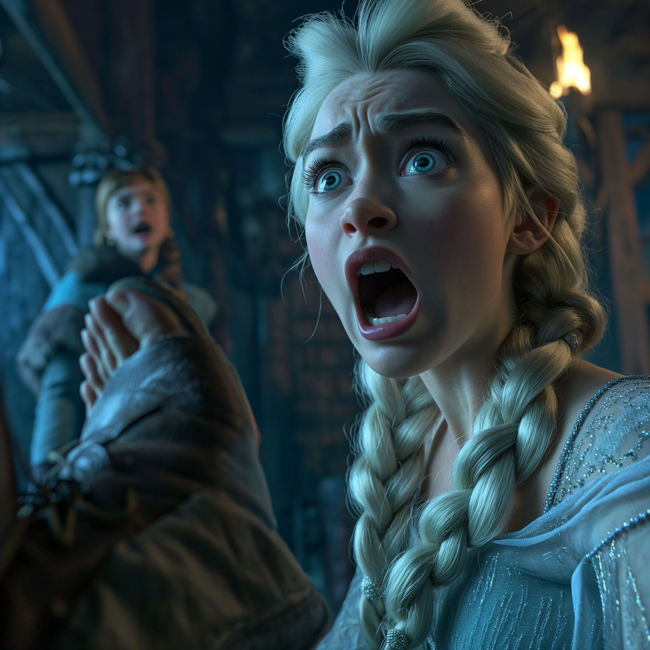 Elsa scared by Valentime45 on DeviantArt