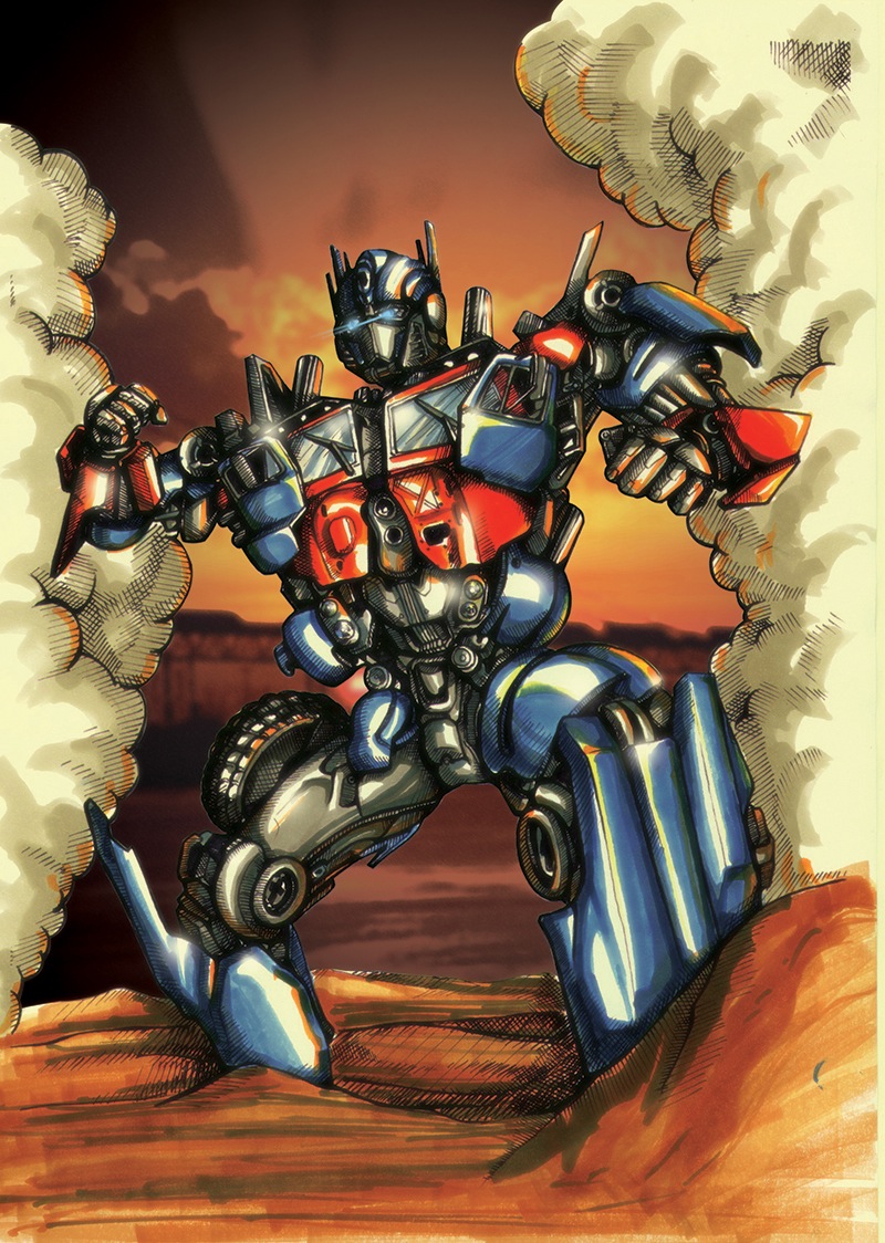 Optimus prime- coloured