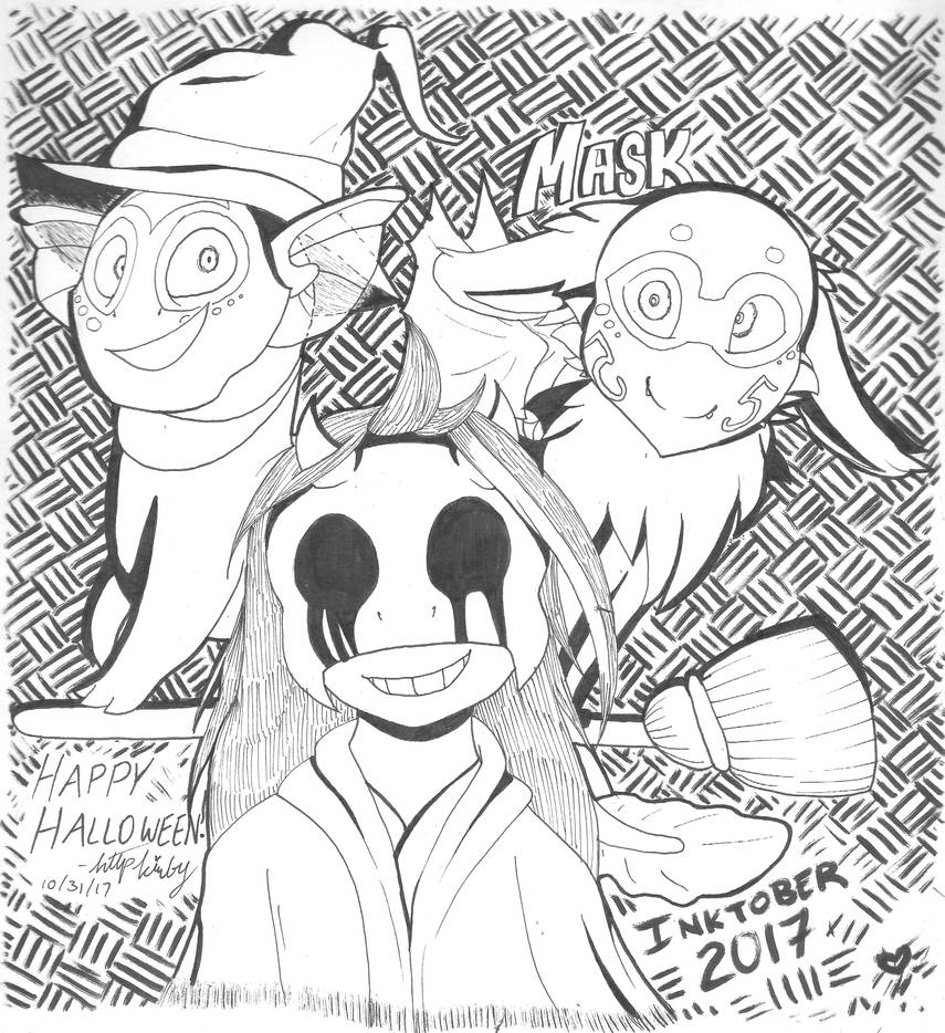INKTOBER Day Thirty One - Mask by httpkirby INKTOBER Day Thirty One - Mask by httpkirby