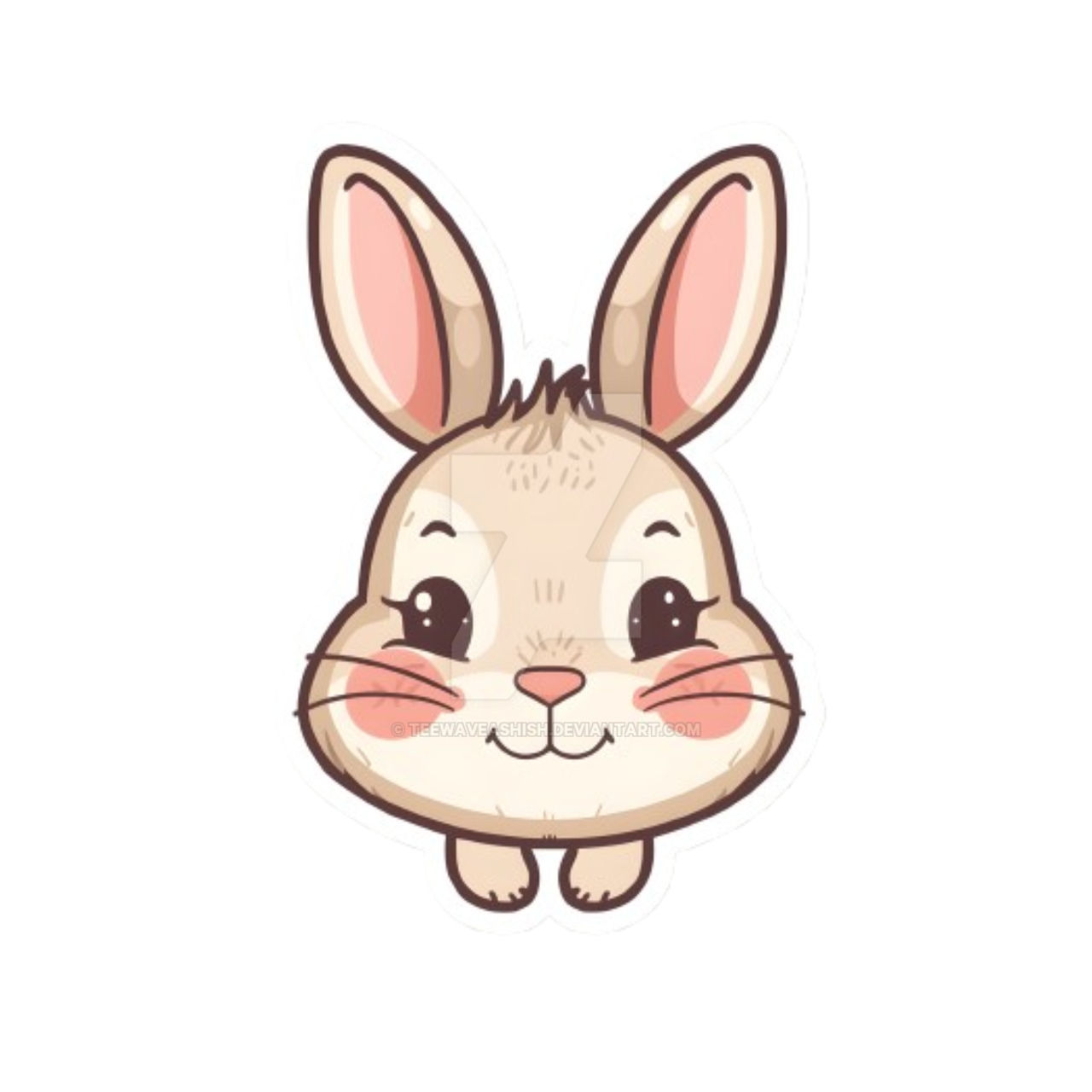 Chibi Rabbit Sticker | Cute Bunny Character by TeewaveAshish on DeviantArt
