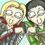 Thor and Loki bro fist !!
