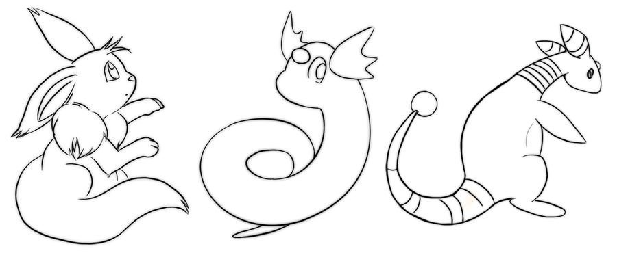 Line Formation Pokemon Pokemon Lineart by sushiekat on DeviantArt