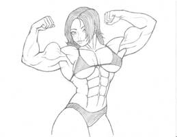 The-Muscle-Girl-Fan's Avia shows off