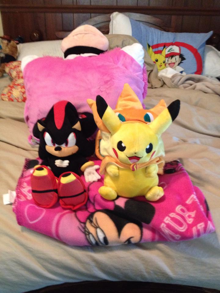 Shadow the Hedgehog Plush And Pikachu Cosplay...