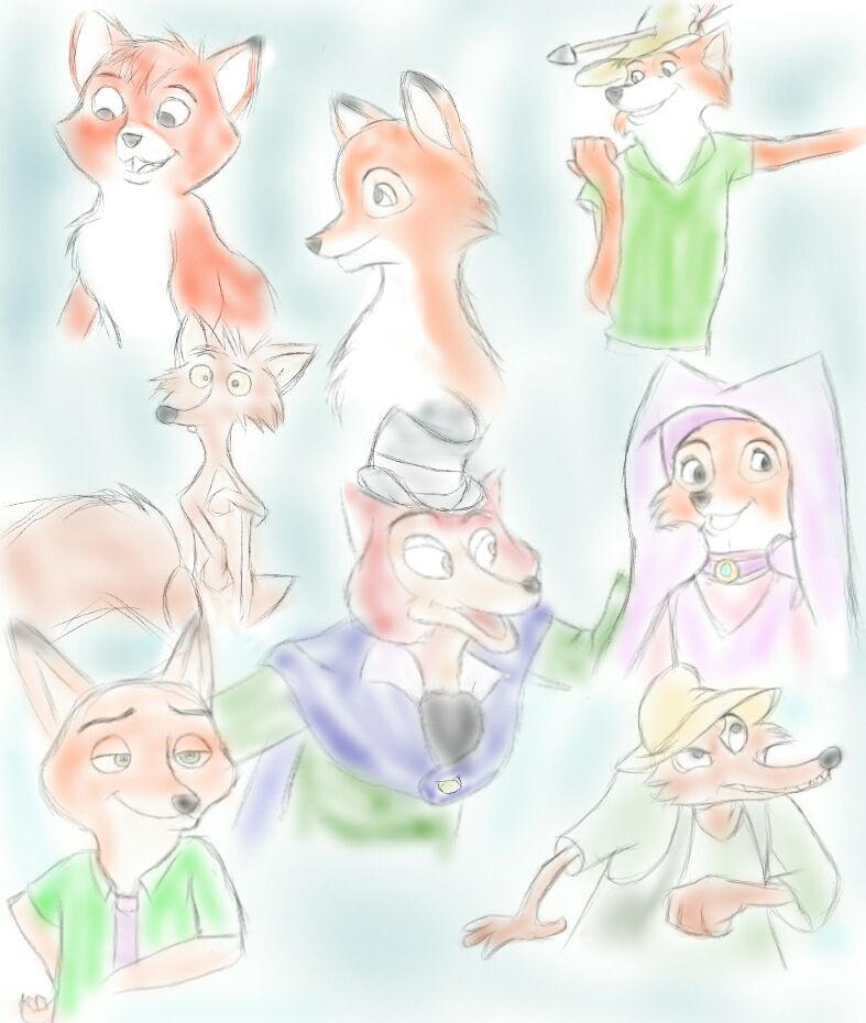 Disney Fox Rabbit Disney Foxes by Kdreamer92 on DeviantArt