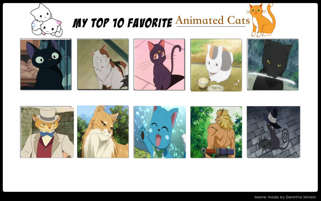 Top 10 Favorite Animated Cats by Kdreamer92 on DeviantArt