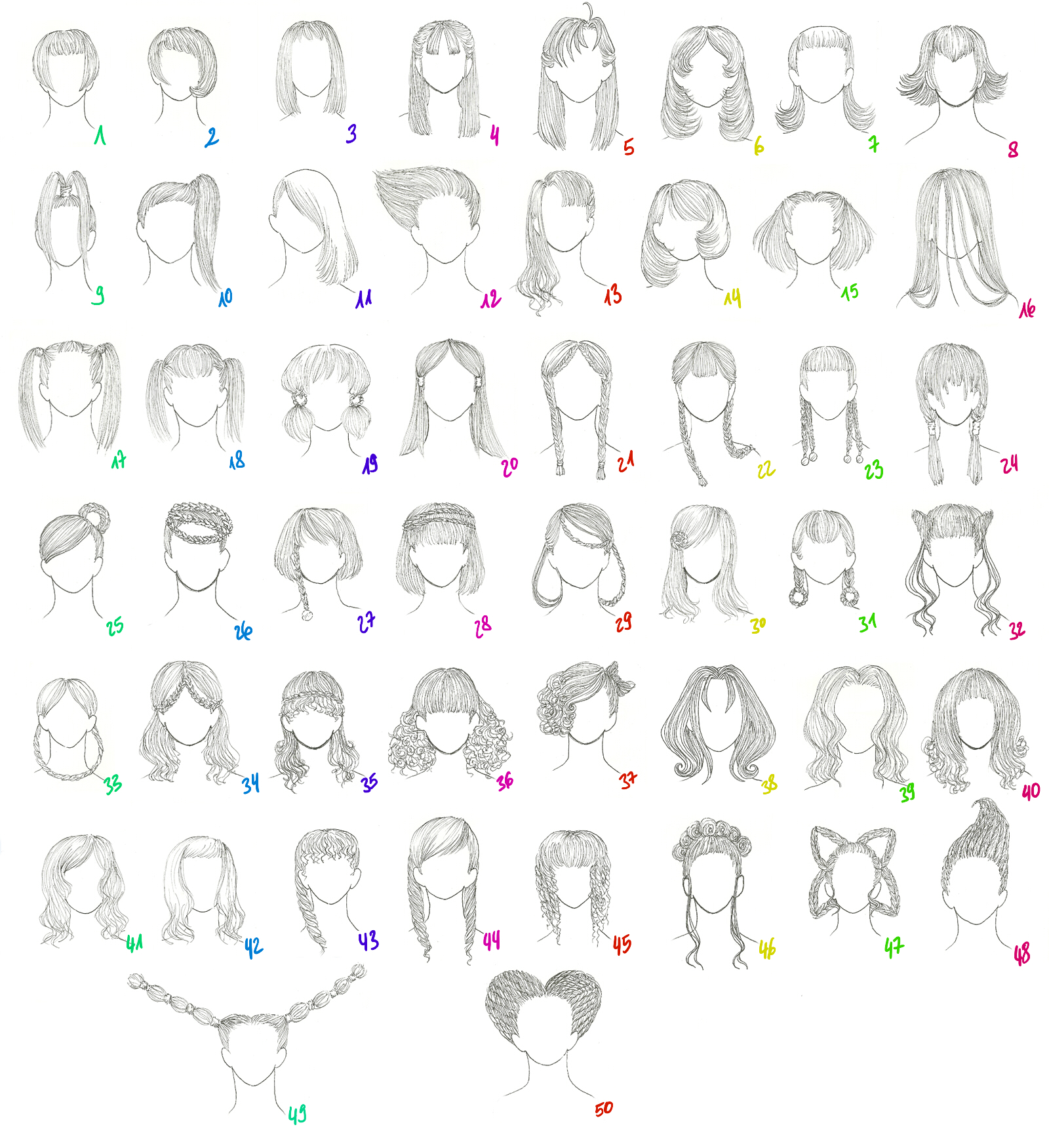 50 Female Anime Hairstyles